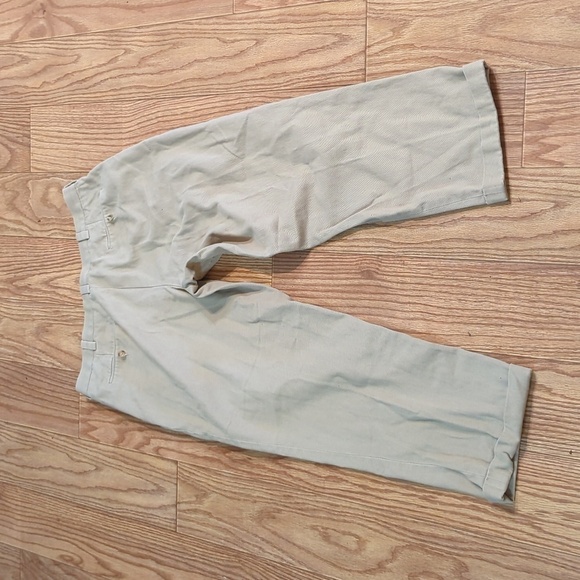 Lands' End Traditional Fit pleated cuffed khakis, men's 38x29 - Picture 3 of 4